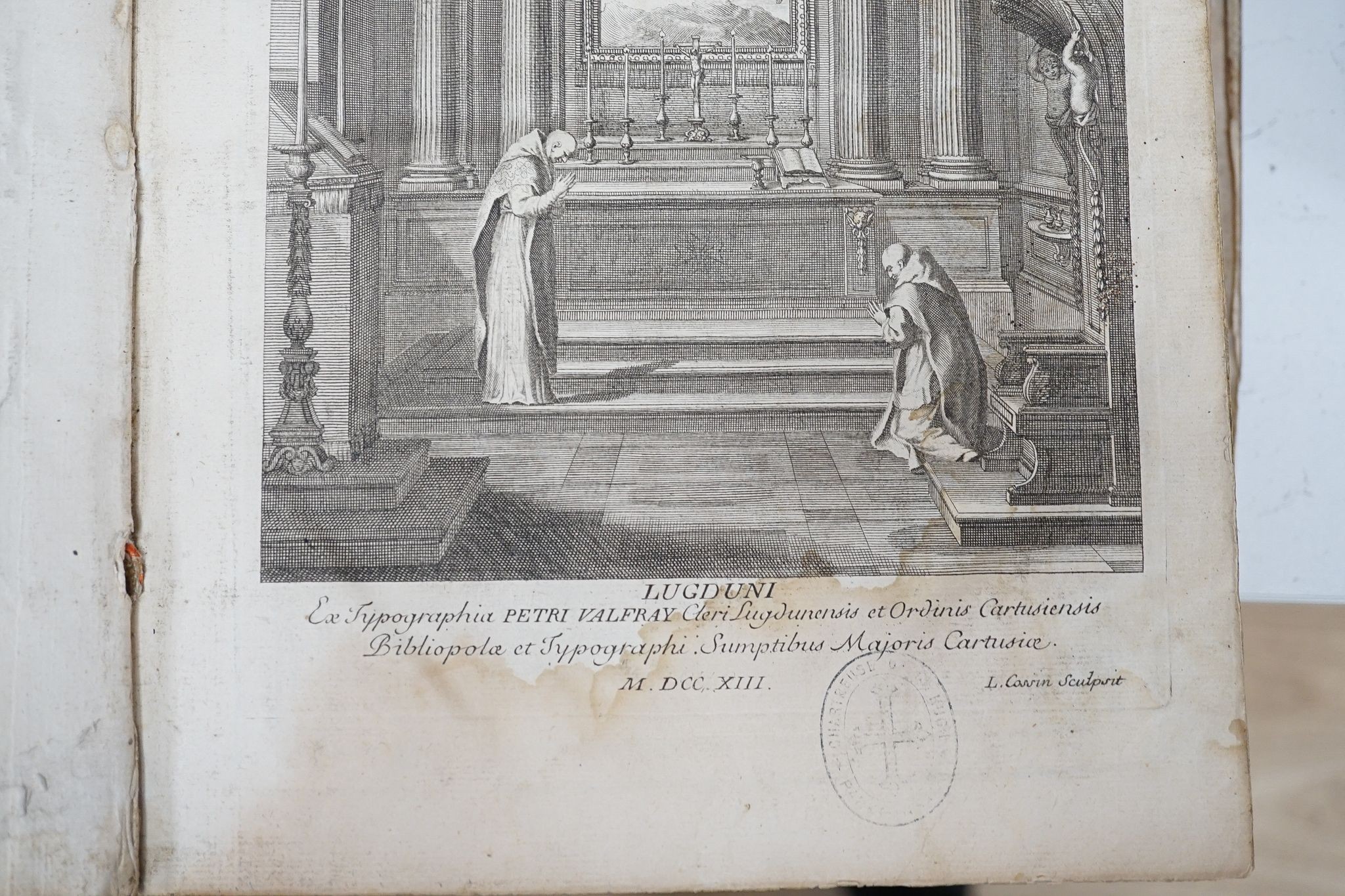 Certosini - Missale Cartusiensis Ordinis ex Ordinatore Generalis, folio, rebound, with engraved title, 428p, manuscript ‘’Supplementum’’
